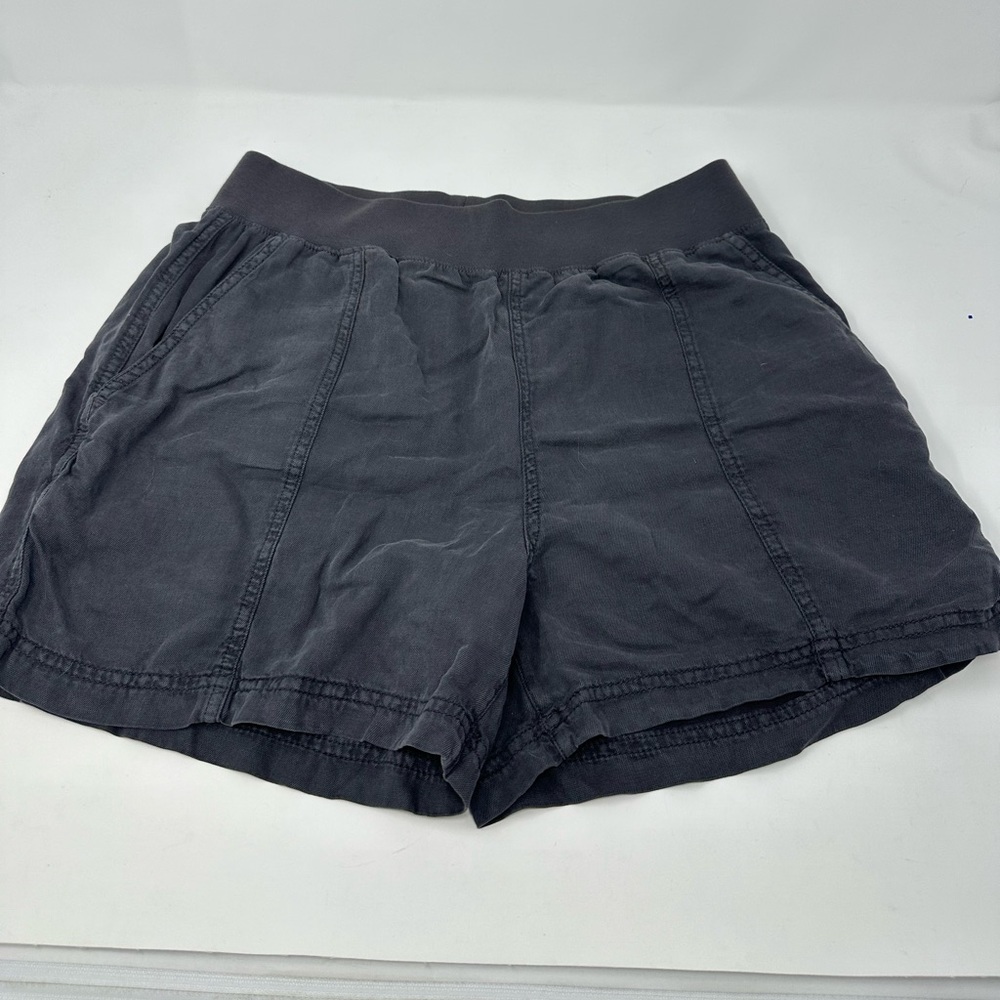 NWOT Faherty Arlie Day Linen Blend Shorts Gray Pull On Comfortable $98 A7
